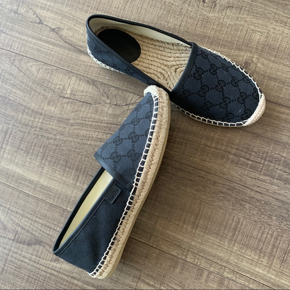 Gucci GG Canvas Espadrilles Size 36.5